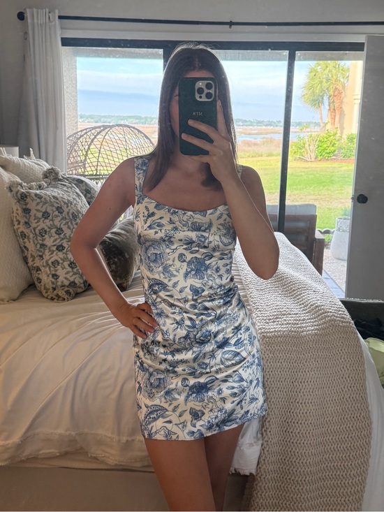 Peppermayo Dresses & Skirts - Peppermayo Blue and White Floral Mini Dress